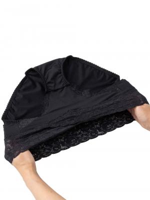 マタニティ ショーツ|日本製　抗菌防臭　ウエストクロスレースショーツ【出産後も長く使える】