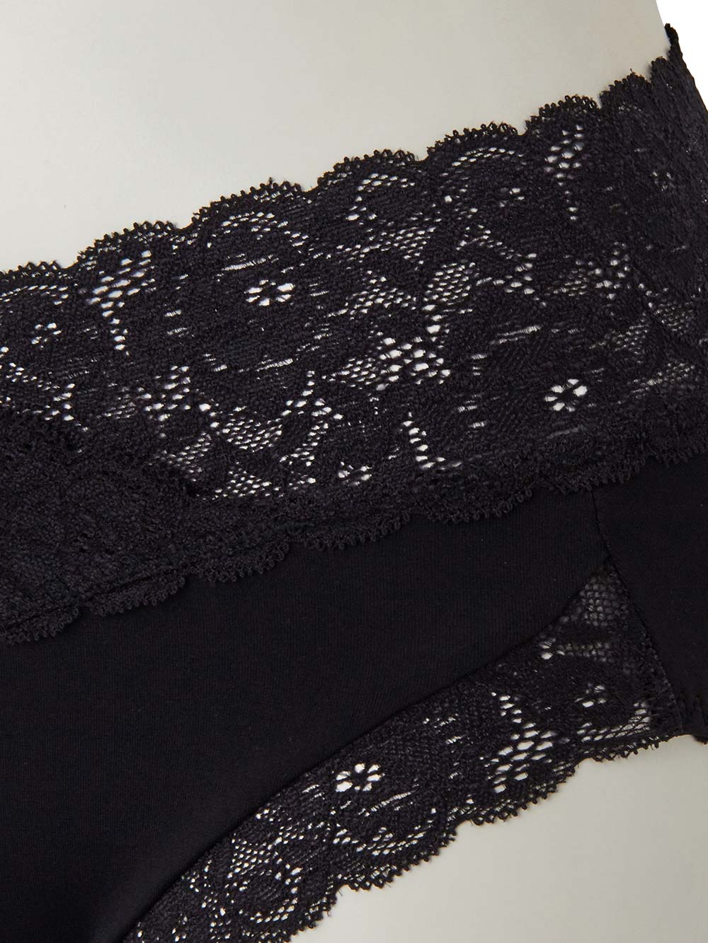 マタニティ ショーツ|日本製　抗菌防臭　ウエストクロスレースショーツ【出産後も長く使える】