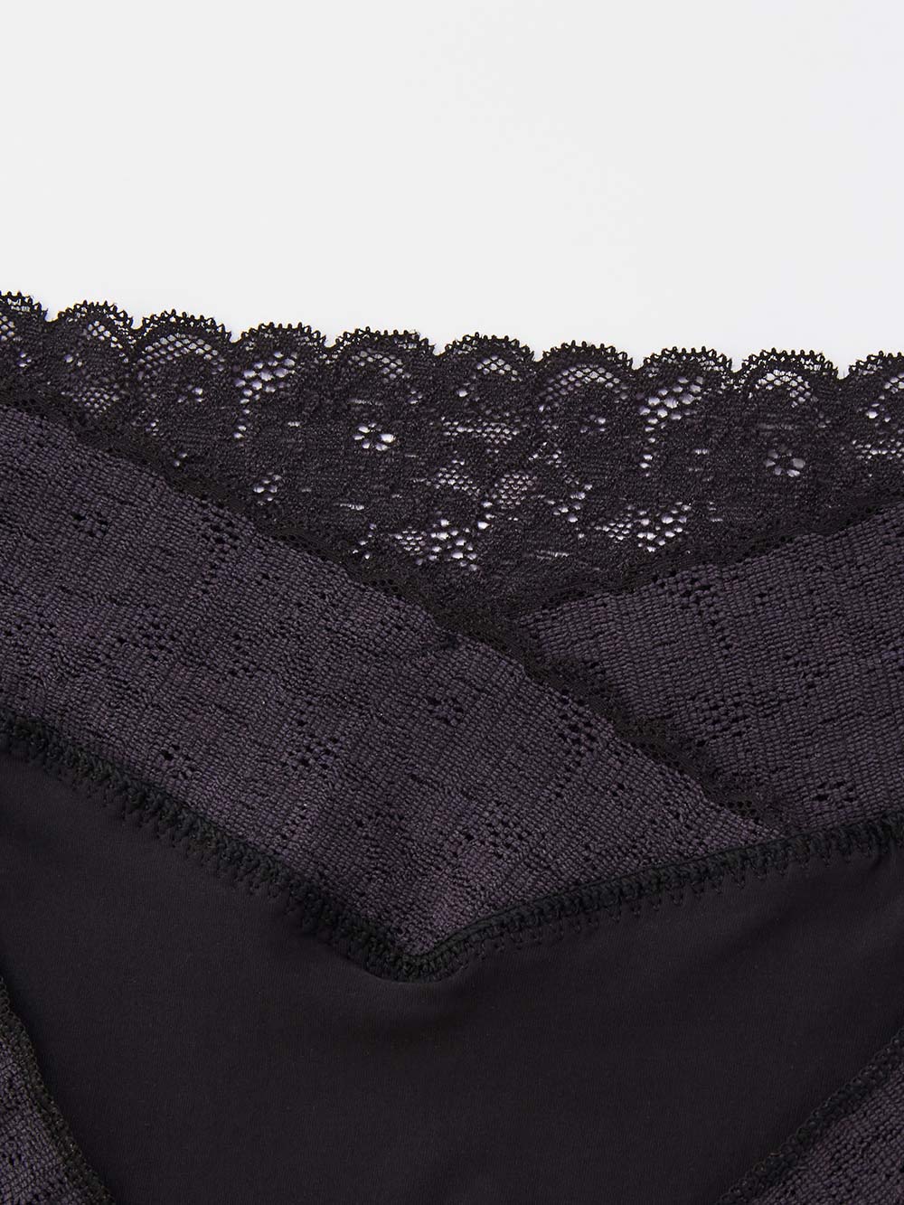 マタニティ ショーツ|日本製　抗菌防臭　ウエストクロスレースショーツ【出産後も長く使える】