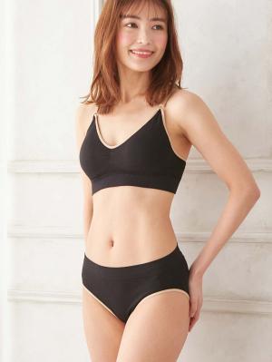 マタニティ ショーツ|成型編み産前産後ショーツ【出産後も長く使える】|ブラック