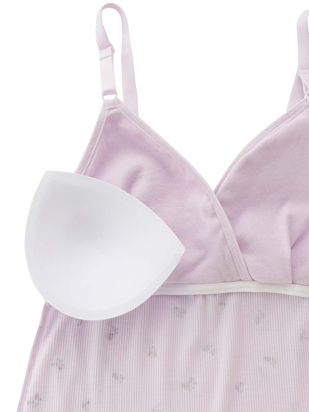 マタニティ 授乳 キャミソール|抗菌防臭・接触冷感 小花柄授乳キャミソール【出産後も長く使える】
