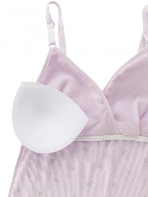 マタニティ 授乳 キャミソール|抗菌防臭・接触冷感 小花柄授乳キャミソール【出産後も長く使える】