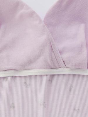 マタニティ 授乳 キャミソール|抗菌防臭・接触冷感 小花柄授乳キャミソール【出産後も長く使える】