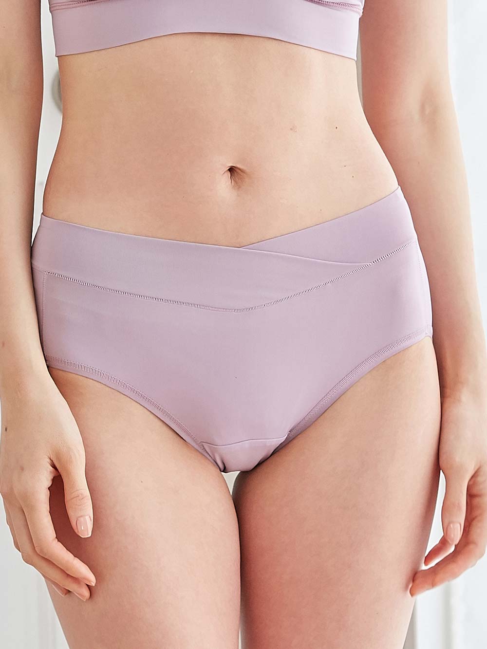 マタニティ ショーツ|接触冷感　産前産後ショーツ【出産後も長く使える】|ラベンダー