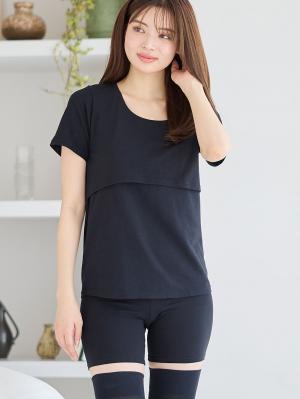 妊婦帯・腹帯・産前ガードル|冷え対策 保温&リカバリーサポート momRest 腹巻パンツ efe×ANGELIEBEコラボ 光電子 日本製|ブラック