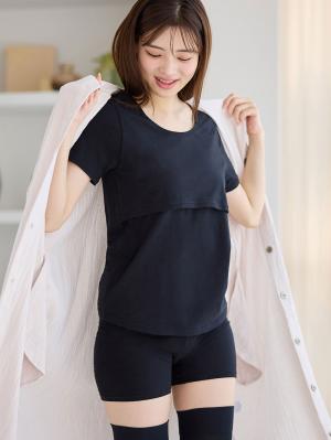 妊婦帯・腹帯・産前ガードル|冷え対策 保温&リカバリーサポート momRest 腹巻パンツ efe×ANGELIEBEコラボ 光電子 日本製|ブラック