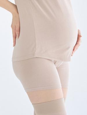 妊婦帯・腹帯・産前ガードル|冷え対策 保温&リカバリーサポート momRest 腹巻パンツ efe×ANGELIEBEコラボ 光電子 日本製|グレージュ