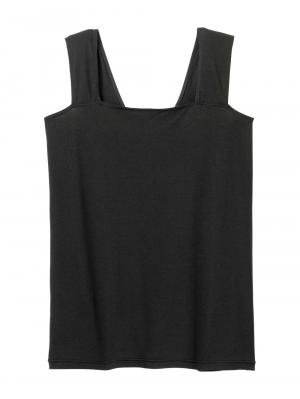 マタニティ 授乳 キャミソール|ブラのヒモが隠れる授乳ができるタンクトップ　抗菌防臭　綿混モダール|ブラック