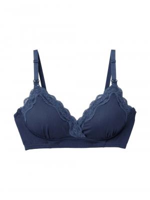 授乳ブラ・マタニティブラ（マタニティインナー・産後用品）|ナチュラルフィット授乳ブラ ノンワイヤー  ｜  マタニティ・授乳ブラ|ネイビー