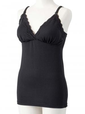 マタニティ 授乳 キャミソール|カップ付き授乳キャミソール【出産後も長く使える】