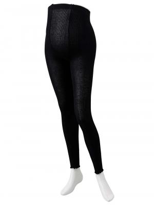 マタニティレッグウェア|犬印本舗 ウエストらくらく腹巻付きレギンス【出産後も長く使える】|ブラック