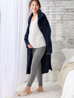 マタニティレッグウェア|犬印本舗 ウエストらくらく腹巻付きレギンス【出産後も長く使える】|グレー