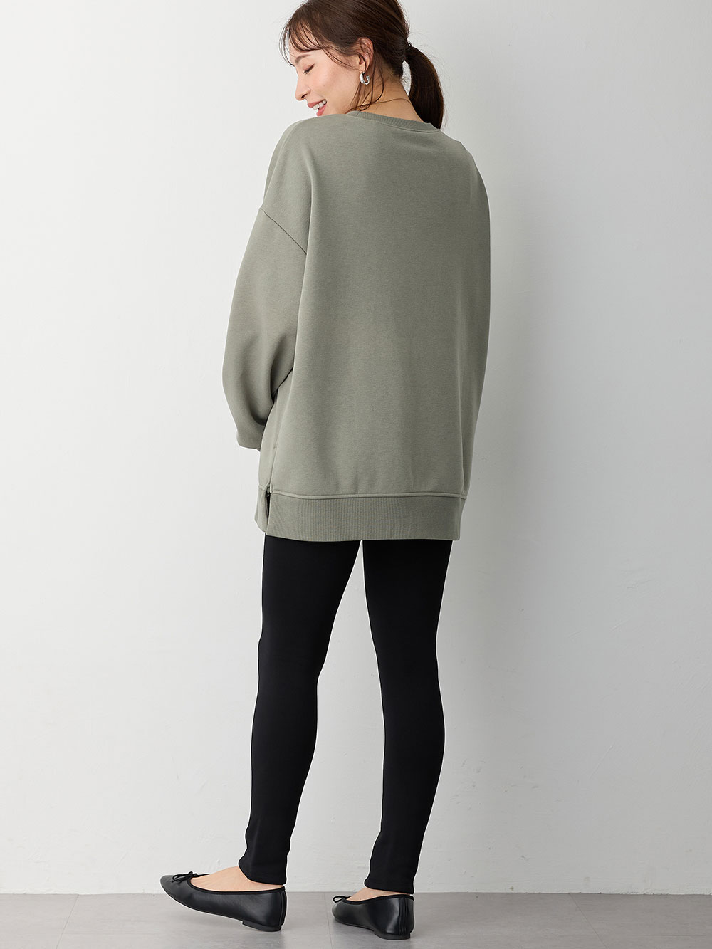 マタニティレッグウェア|犬印本舗　毛布みたいにあたたかいレギンス【出産後も長く使える】|ブラック