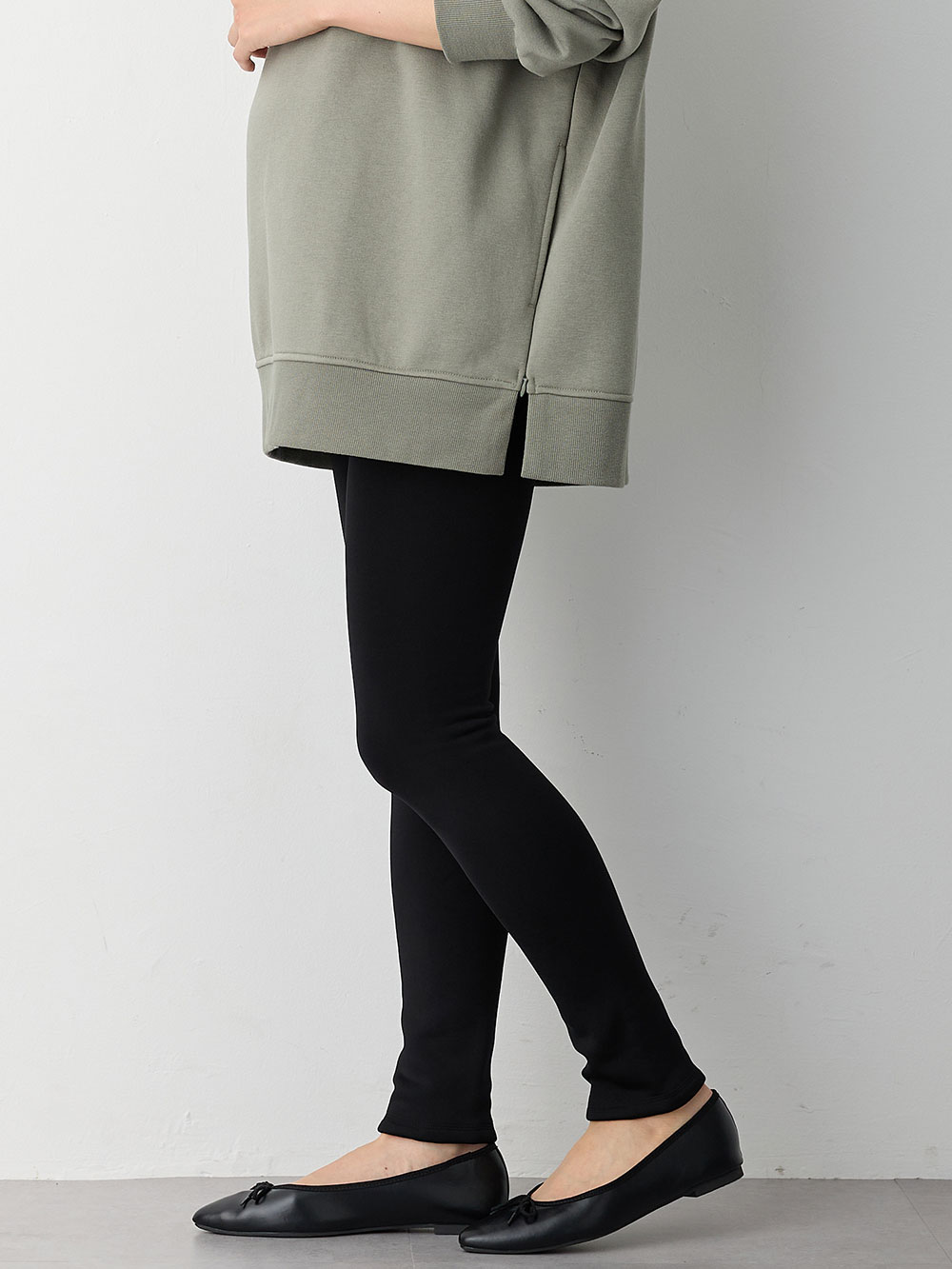 マタニティレッグウェア|犬印本舗　毛布みたいにあたたかいレギンス【出産後も長く使える】|ブラック