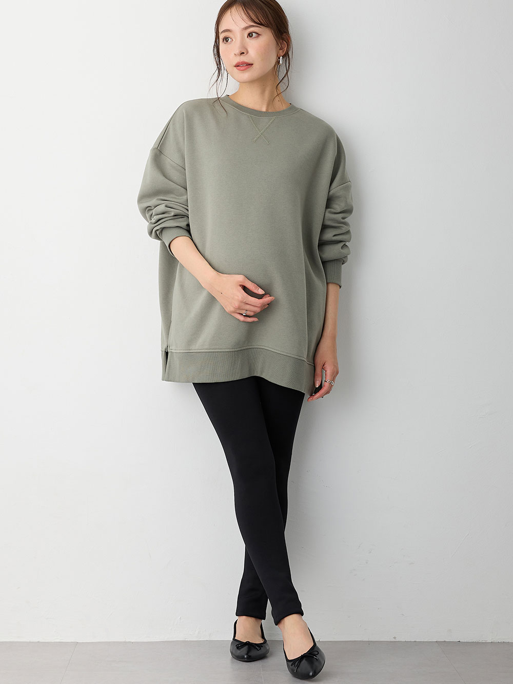 マタニティレッグウェア|犬印本舗　毛布みたいにあたたかいレギンス【出産後も長く使える】|ブラック