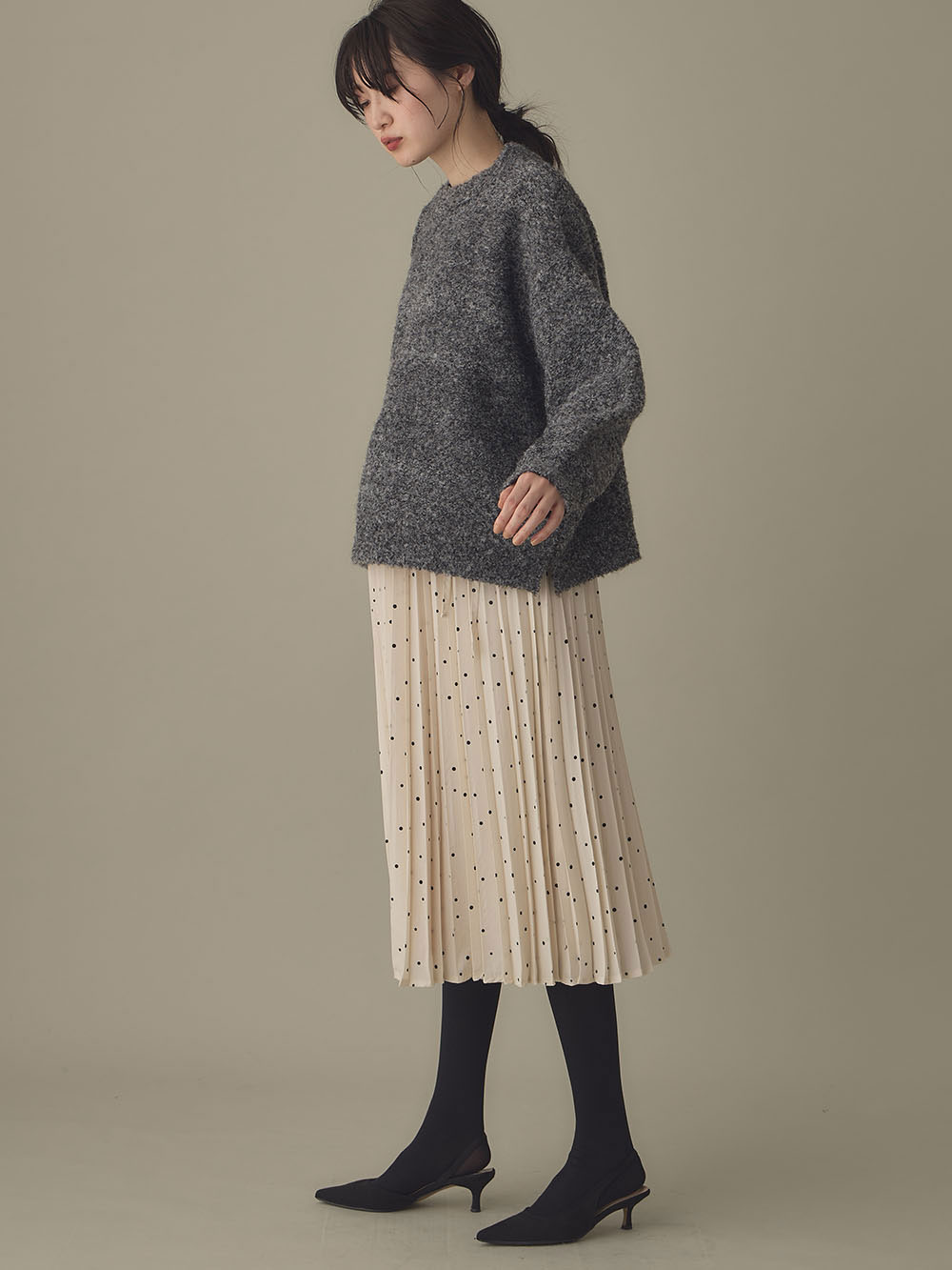 マタニティレッグウェア|2枚組【80D】マタニティサポートタイツ【出産後も長く使える】|ブラック