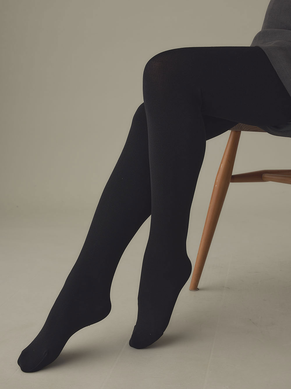 マタニティレッグウェア|【160D】あったか裏起毛タイツ【出産後も長く使える】|ブラック