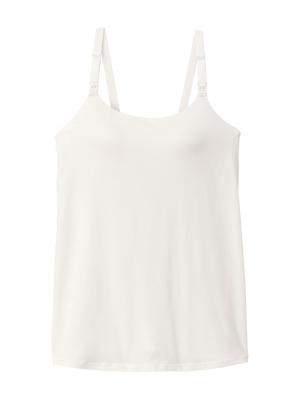 マタニティ 授乳 キャミソール|助産院監修　ママとつくったふんわり授乳ブラキャミ 【垂れ防止】フィットグミ入り【出産後も長く使える】|オフ（U型ネック）