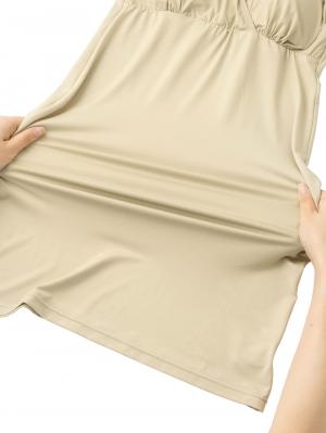 マタニティ 授乳 キャミソール|カップ付き授乳キャミスリップ　抗菌防臭加工【出産後も長く使える】