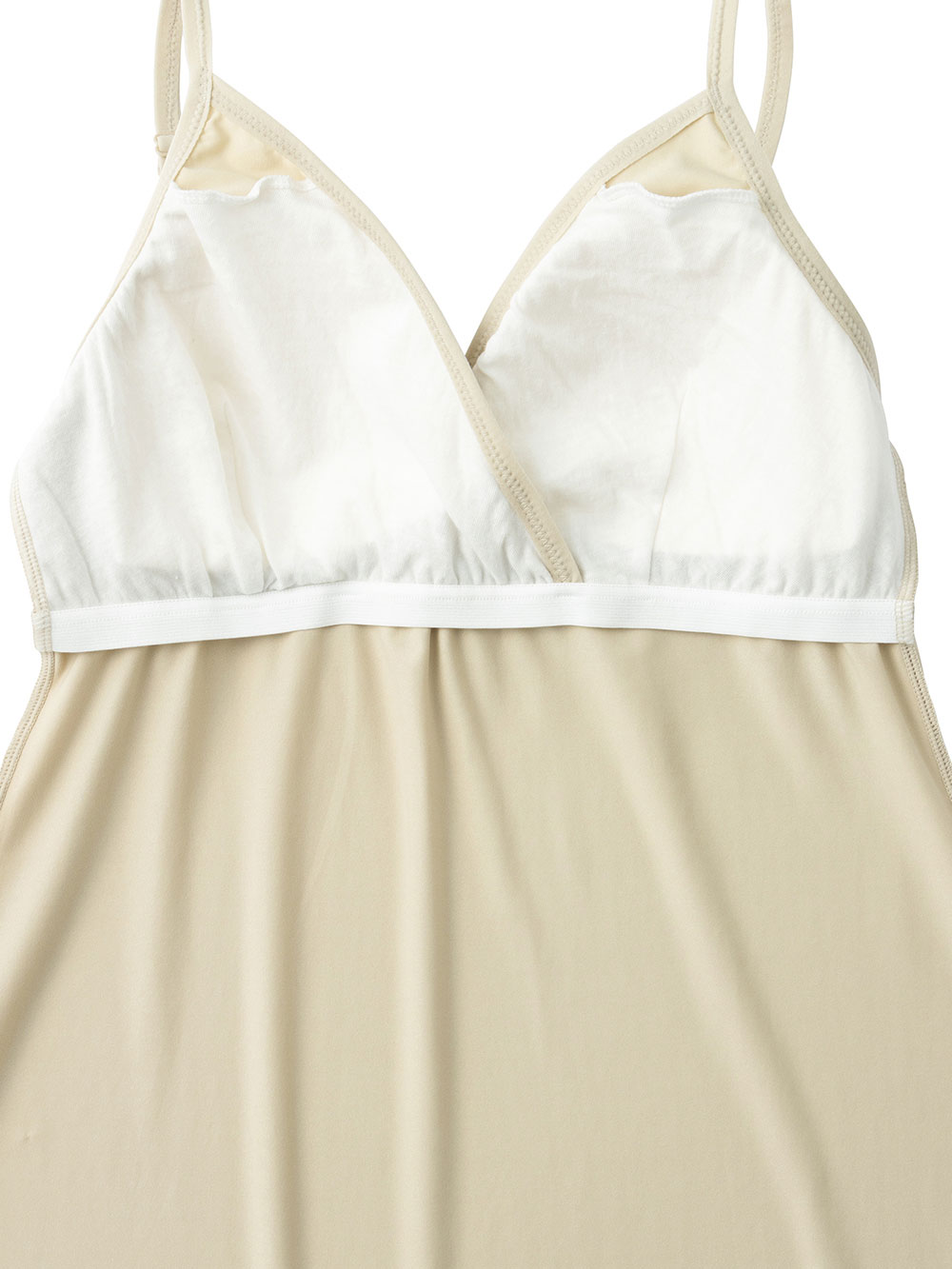 マタニティ 授乳 キャミソール|カップ付き授乳キャミスリップ　抗菌防臭加工【出産後も長く使える】