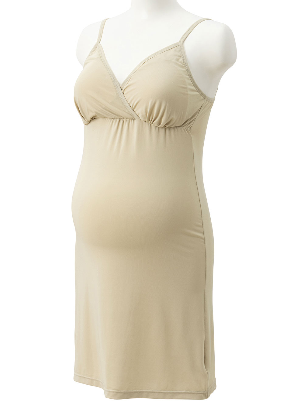 マタニティ 授乳 キャミソール|カップ付き授乳キャミスリップ　抗菌防臭加工【出産後も長く使える】