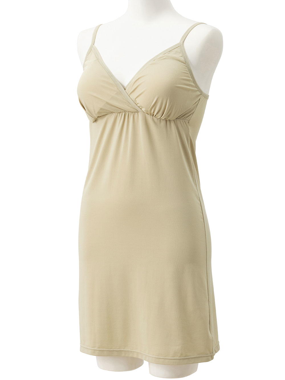 マタニティ 授乳 キャミソール|カップ付き授乳キャミスリップ　抗菌防臭加工【出産後も長く使える】