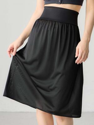 マタニティ 授乳 キャミソール|産前産後使えるペチコート　選べるペチパンツ・ペチスカート|ブラック（ペチスカート）