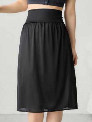 マタニティ 授乳 キャミソール|産前産後使えるペチコート　選べるペチパンツ・ペチスカート|ブラック（ペチスカート）