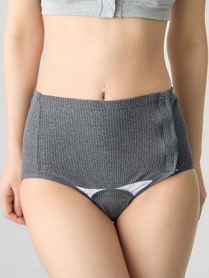 産褥ショーツ|犬印本舗 2枚組全開産褥ショーツ 出産準備 入院準備|チャコールグレー系