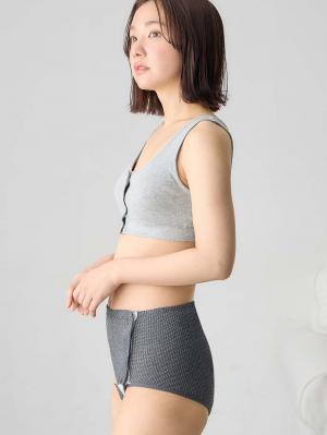 産褥ショーツ|犬印本舗 2枚組全開産褥ショーツ 出産準備 入院準備|チャコールグレー系