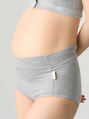 マタニティ ショーツ|犬印本舗  2枚組深ばきらくちんショーツ|グレー
