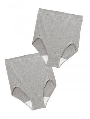 マタニティ ショーツ|犬印本舗 2枚組ウエストらくらくマタニティショーツ|グレー