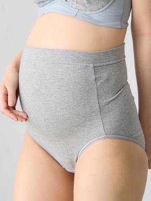 マタニティ ショーツ|犬印本舗 2枚組ウエストらくらくマタニティショーツ|グレー