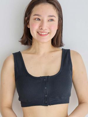 授乳ブラ・マタニティブラ（マタニティインナー・産後用品）|犬印本舗 綿100％の肌にやさしいハーフトップ ｜ マタニティ・授乳ブラ|ブラック