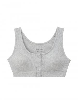 授乳ブラ・マタニティブラ（マタニティインナー・産後用品）|犬印本舗 綿100％の肌にやさしいハーフトップ ｜ マタニティ・授乳ブラ|グレー