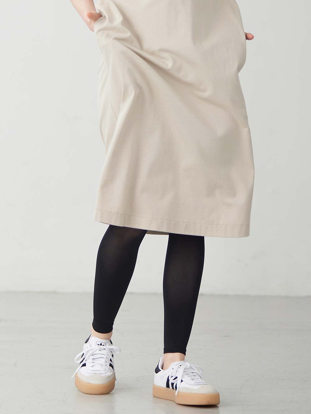 マタニティレッグウェア|犬印本舗 らくらくフィットすっきりレギンス|ブラック