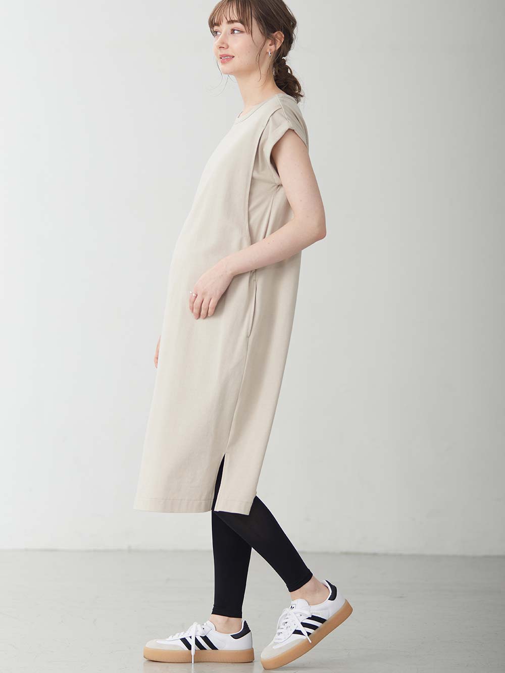 マタニティレッグウェア|犬印本舗 らくらくフィットすっきりレギンス|ブラック