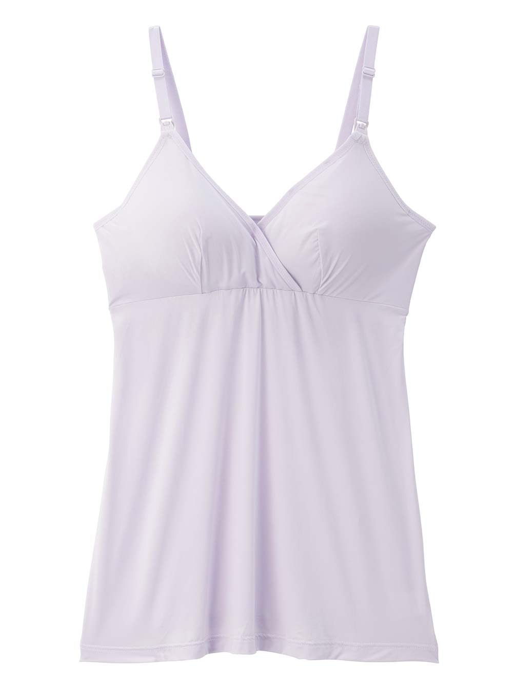 マタニティ 授乳 キャミソール|犬印本舗 着るだけひんやり授乳キャミソール【出産後も長く使える】接触冷感|ラベンダー