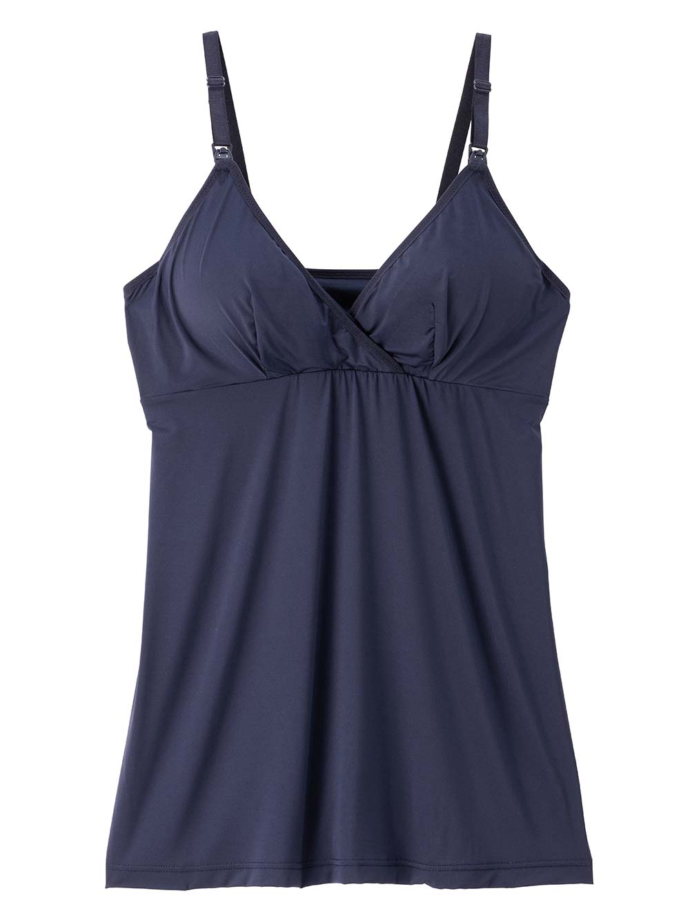 マタニティ 授乳 キャミソール|犬印本舗　着るだけひんやり授乳キャミソール【出産後も長く使える】接触冷感|ネイビー