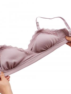 授乳ブラ・マタニティブラ（マタニティインナー・産後用品）|Rosemadame（ローズマダム） 綿リブレース　マタニティ・授乳ブラ