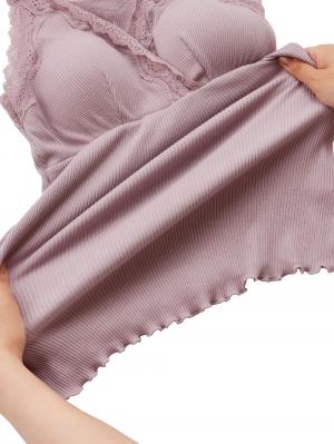 マタニティ 授乳 キャミソール|Rosemadame（ローズマダム） 綿リブレース　マタニティ・授乳タンクトップ