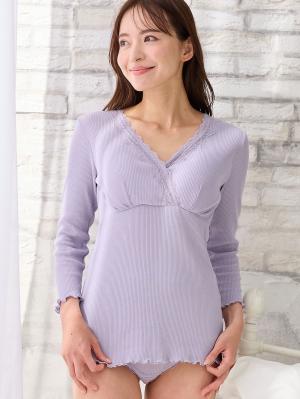 Rosemadame（ローズマダム） 綿リブレース　カップ付きマタニティ・授乳インナー24852