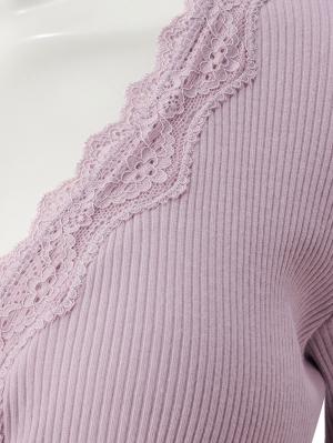 マタニティ 授乳 キャミソール|Rosemadame（ローズマダム） 綿リブレース　カップ付きマタニティ・授乳インナー