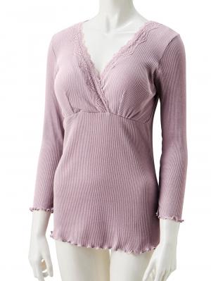 マタニティ 授乳 キャミソール|Rosemadame（ローズマダム） 綿リブレース　カップ付きマタニティ・授乳インナー