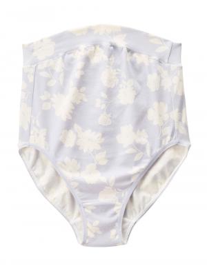 マタニティ ショーツ|Rosemadame(ローズマダム) 綿混花柄 マタニティショーツ|サックス