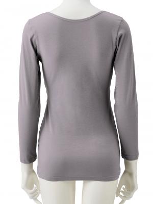 マタニティ 授乳 キャミソール|吸湿発熱 綿混防寒9分袖マタニティ・授乳インナー