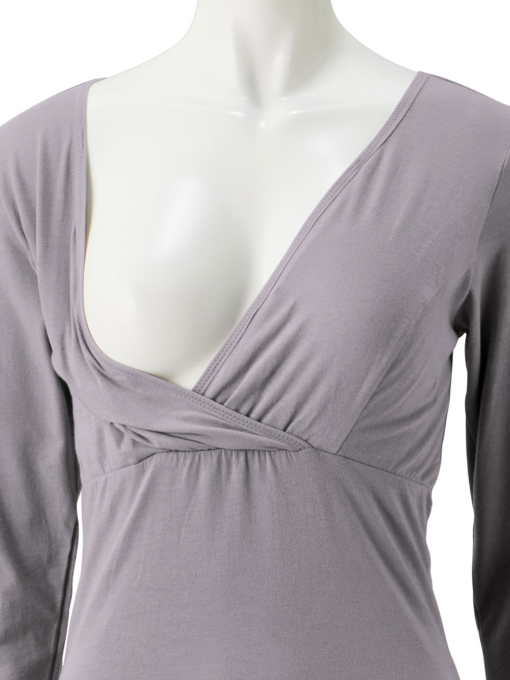 マタニティ 授乳 キャミソール|吸湿発熱 綿混防寒9分袖マタニティ・授乳インナー