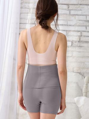 妊婦帯・腹帯・産前ガードル|吸湿発熱　綿混防寒腹巻パンツ【出産後も長く使える】|グレー