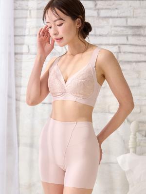 産後 ガードル インナー|助産院監修　24時間快適　産後骨盤ガードル|スモーキーピンク（3分丈）