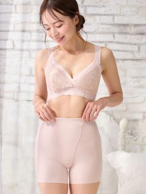 産後 ガードル インナー|助産院監修　24時間快適　産後骨盤ガードル|スモーキーピンク（3分丈）